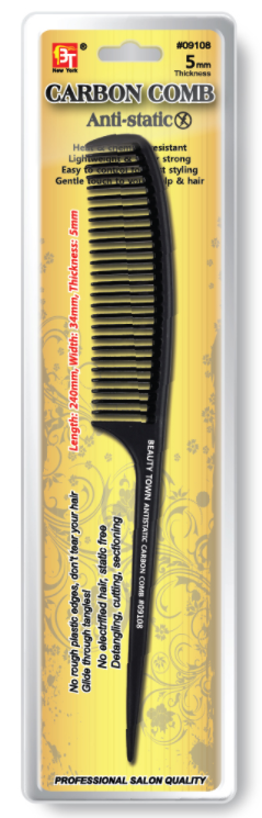 WIDE TEETH - HEAT & CHEMICAL RESISTANT ANTISTATIC CARBON COMB